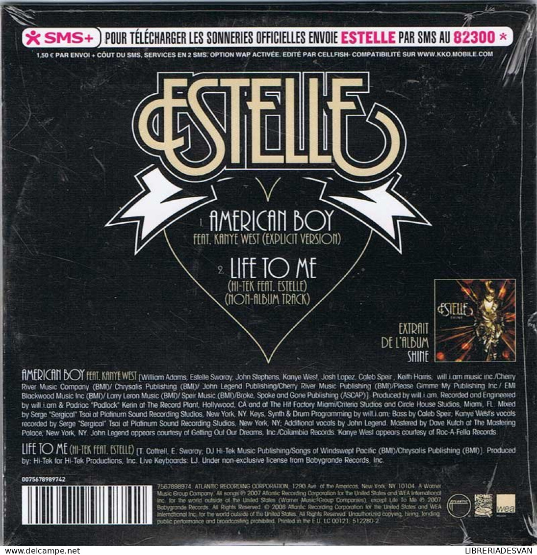 Estelle Feat Kanye West - American Boy / Life To Me - CD Promo - Rap & Hip Hop