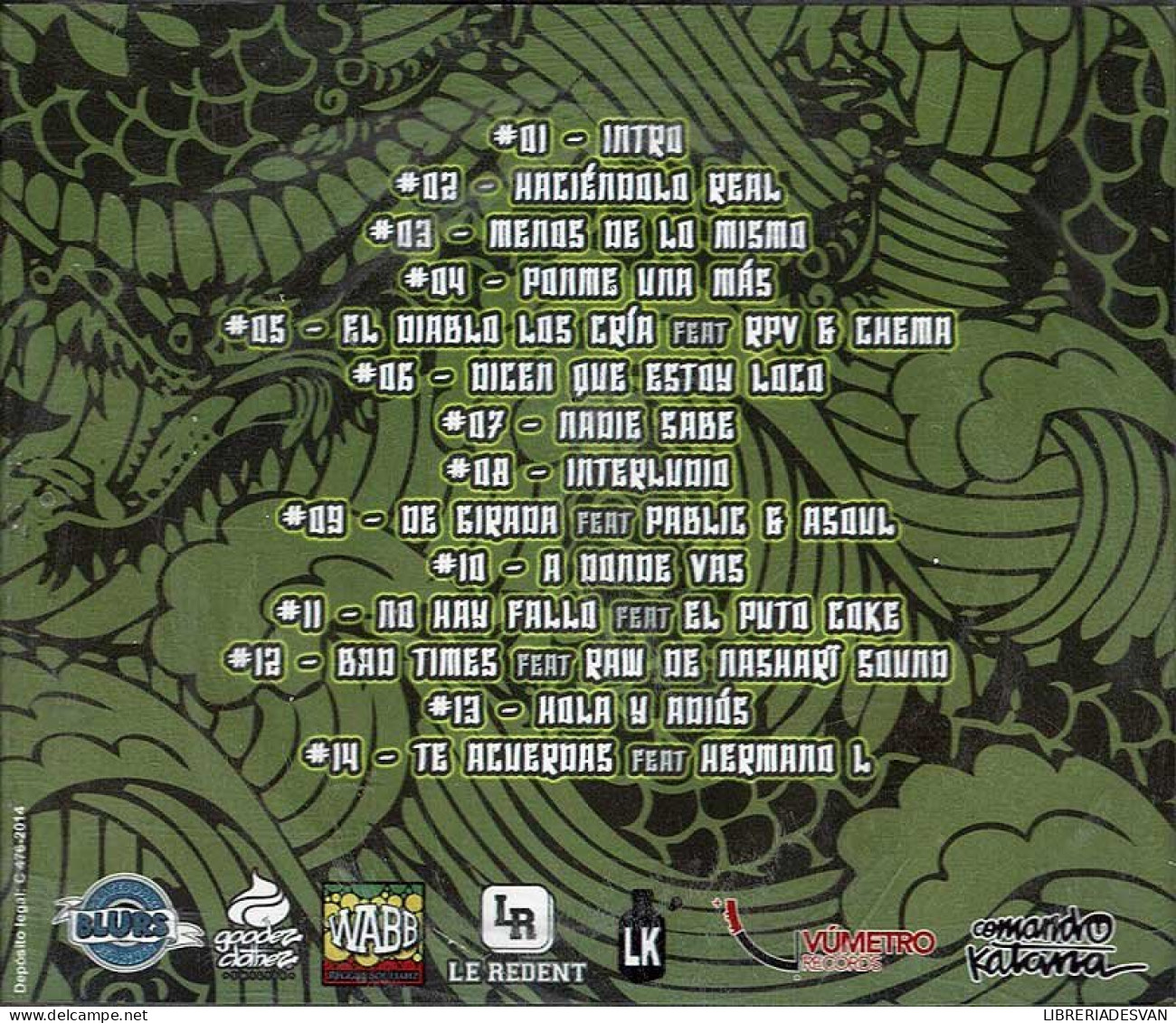 Comando Katana - Menos De Lo Mismo. CD - Rap En Hip Hop