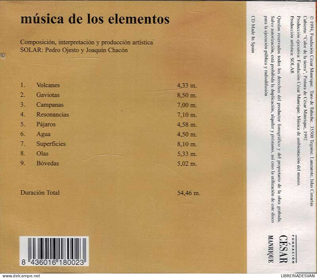 Solar - Música De Los Elementos. CD - Rap & Hip Hop