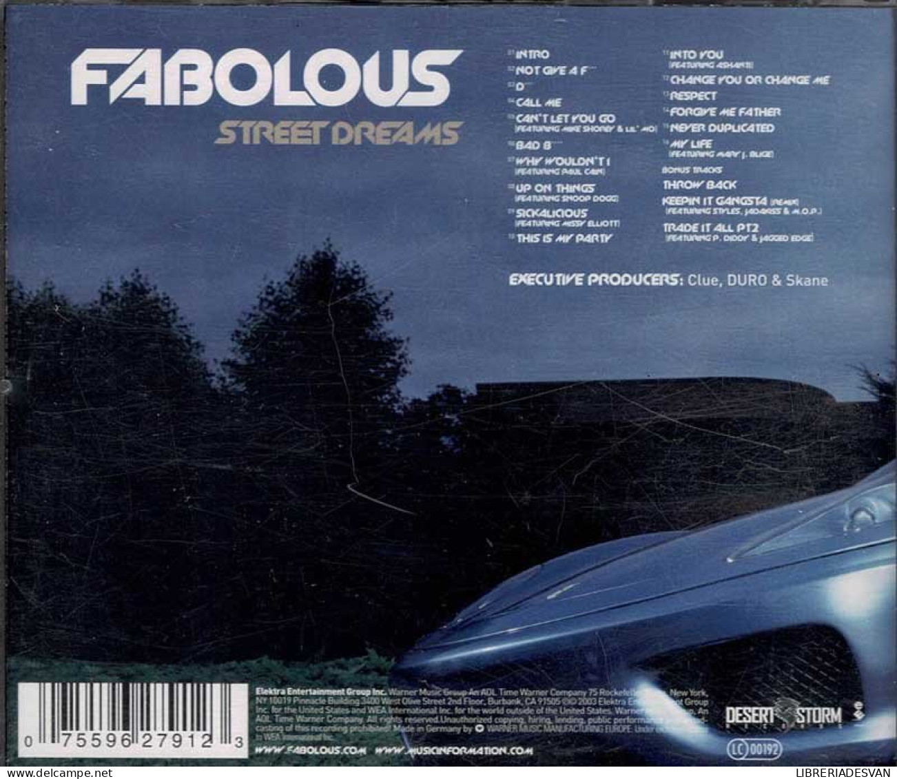 Fabolous - Street Dreams. CD - Rap En Hip Hop