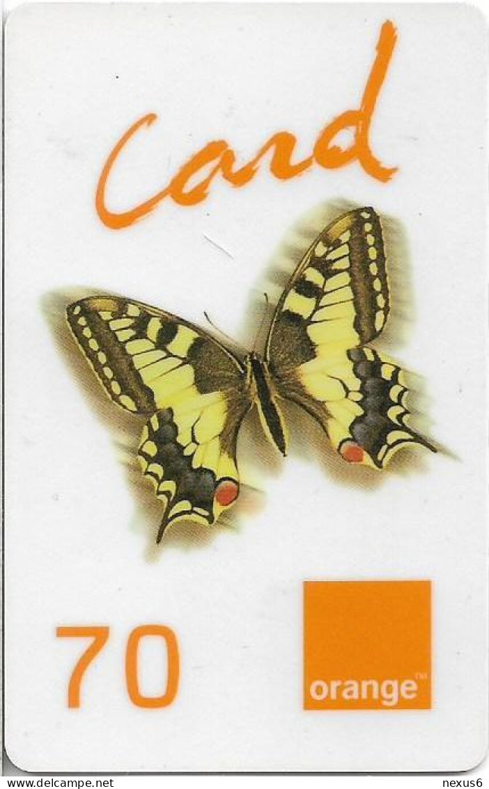 French Antilles - Orange - Butterfly, Exp.30.09.2002, GSM Refill 70Units, Used - Antillas (Francesas)