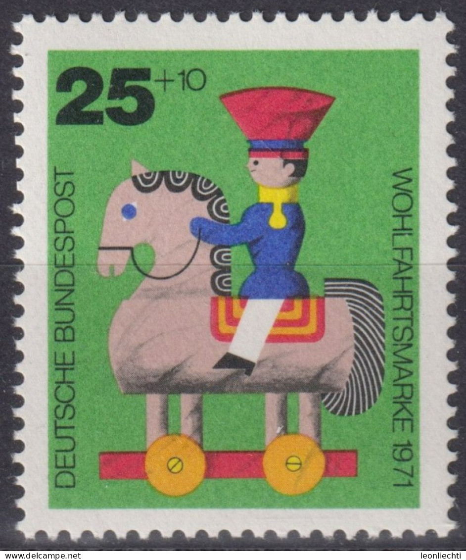 1971 Deutschland > BRD, ** Mi:DE 706, Sn:DE B477, Yt:DE 552, Reiter, Für Die Wohlfahrt - Puppen