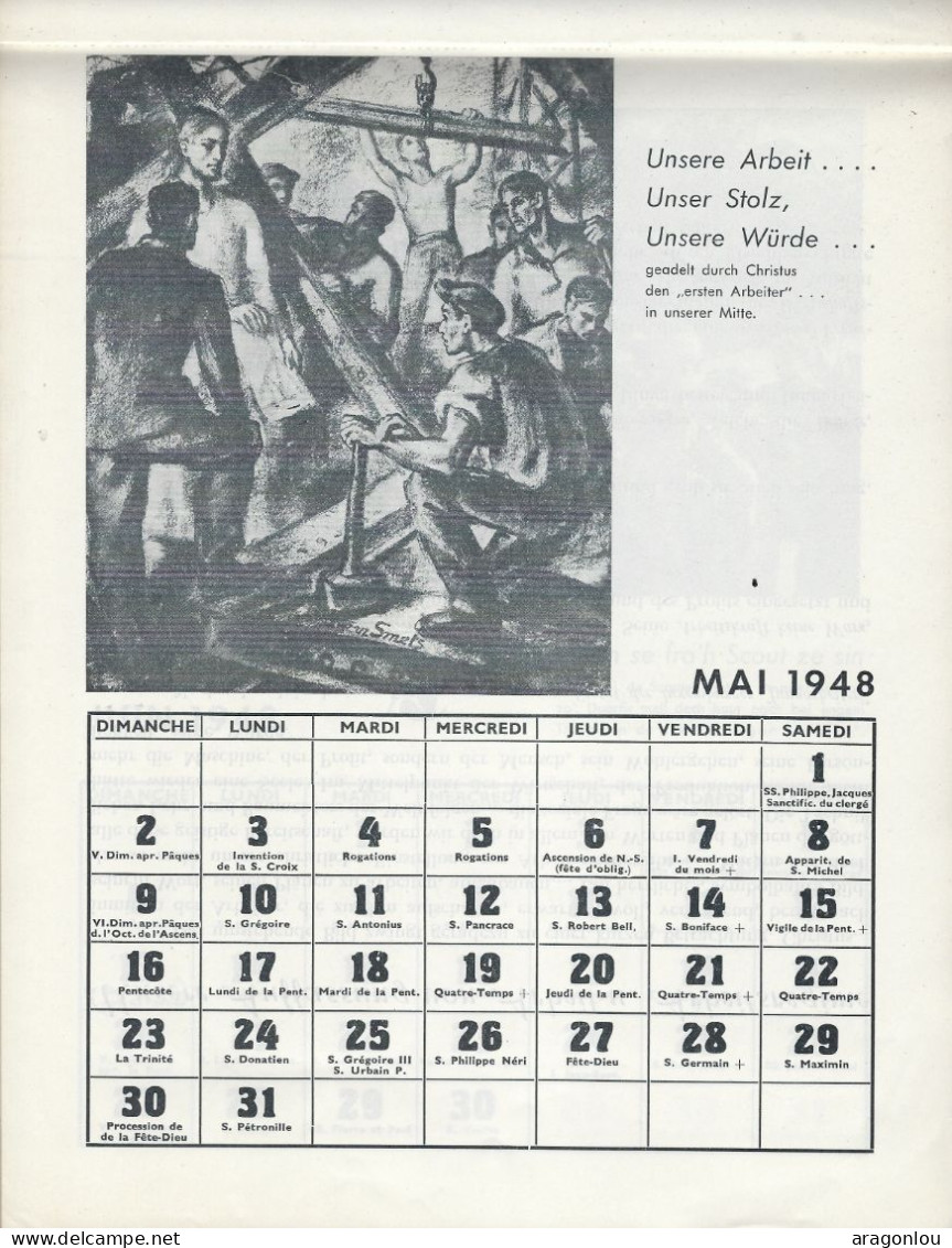 Luxembourg - Luxemburg -  Calendrier  1948