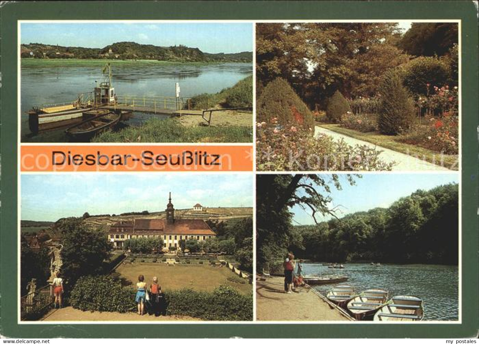 72383089 Diesbar-Seusslitz Elbe Schlossgarten Gondelteich Nuenchritz - Diesbar-Seusslitz