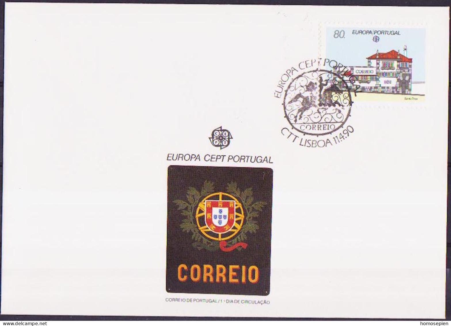 Portugal FDC1 1990 Y&T N°1800 - Michel N°1822 - 80e EUROPA - FDC