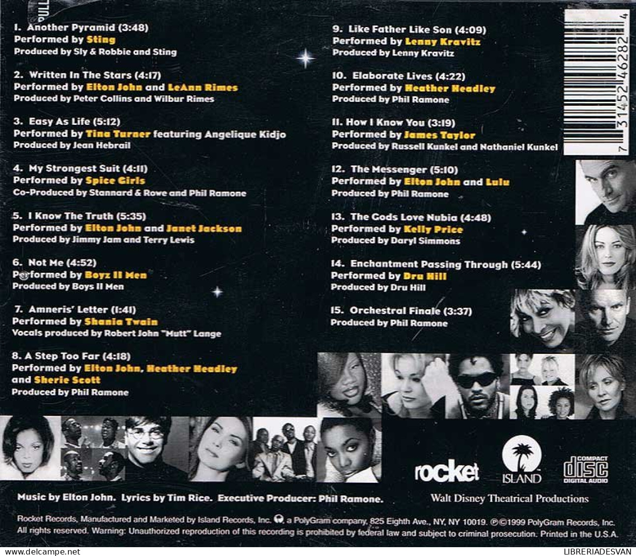 Elton John, Tim Rice - Aida. BSO. CD - Musique De Films