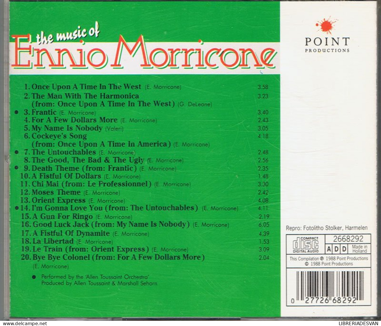 The Music Of Ennio Morricone. Edición Holandesa - Filmmuziek