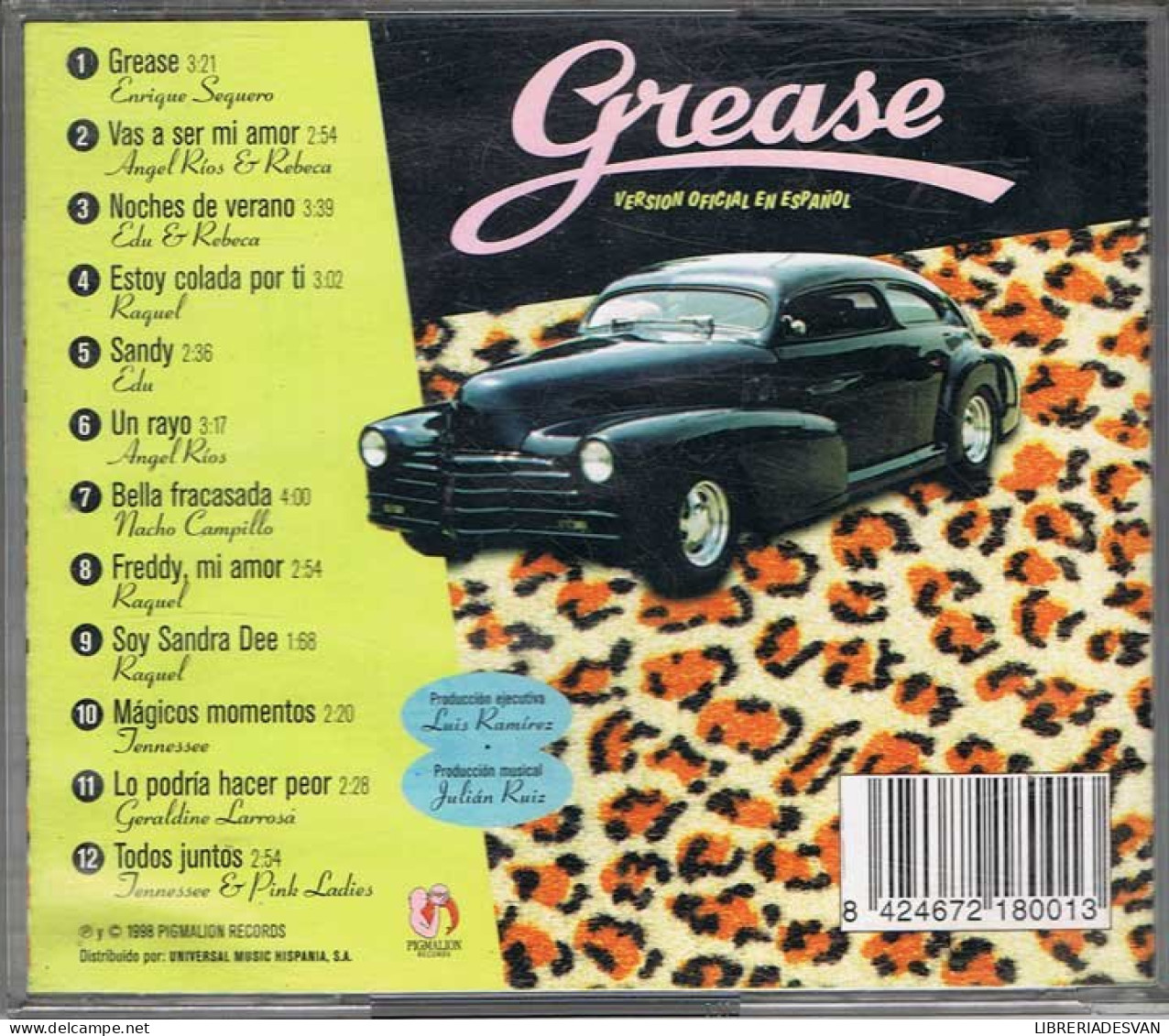 BSO Grease. 1998. Falta Carátula Delantera - Soundtracks, Film Music