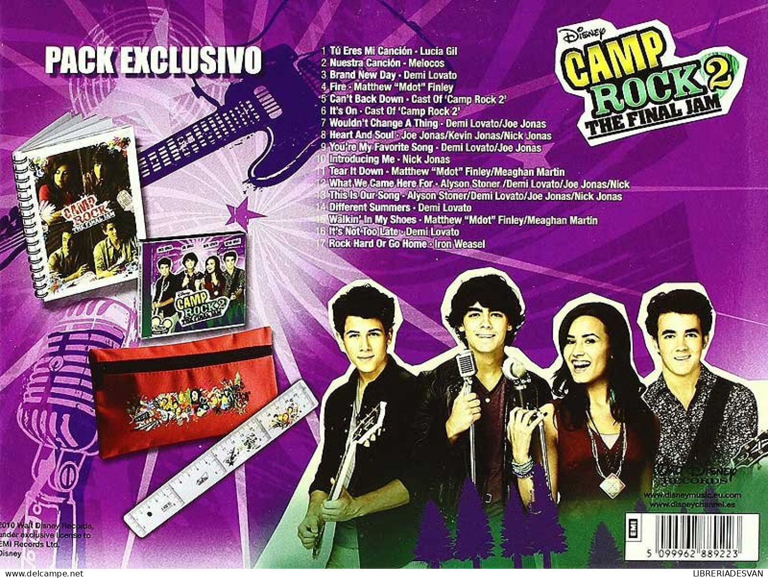Camp Rock 2. The Final Jam Pack. CD + Cuaderno + Estuche + Regla - Soundtracks, Film Music