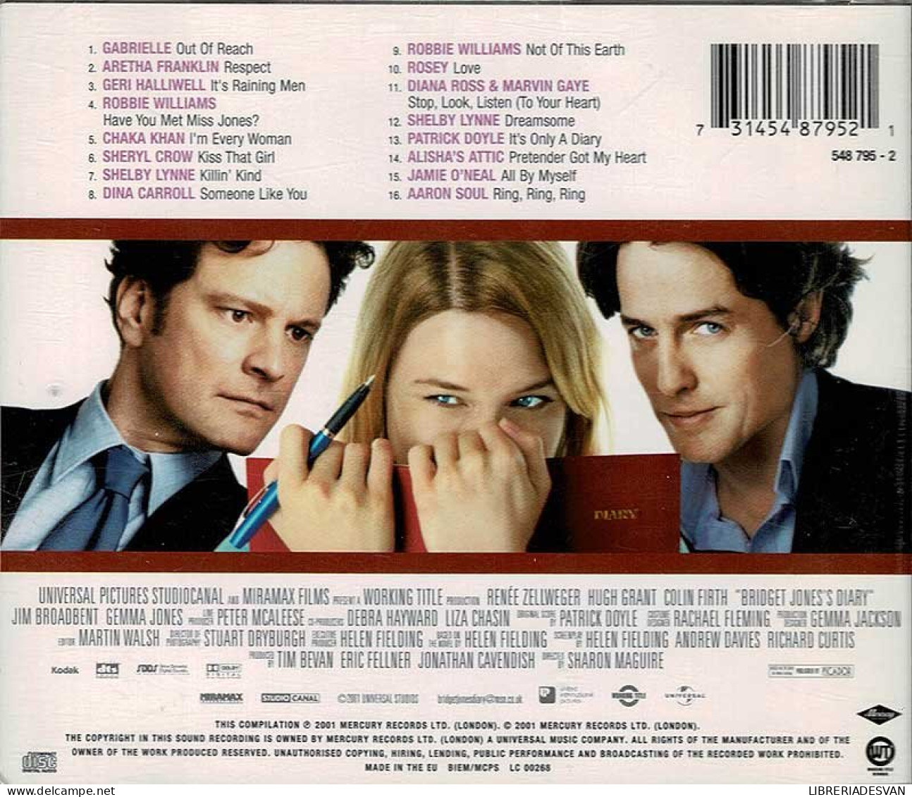 Bridget Jone's Diary (Music From The Motion Picture). CD - Filmmuziek