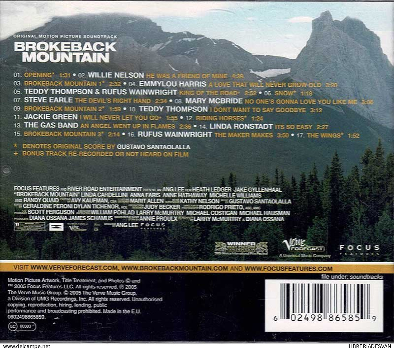 Gustavo Santaolalla - Brokeback Mountain (Original Motion Picture Soundtrack). CD - Musique De Films