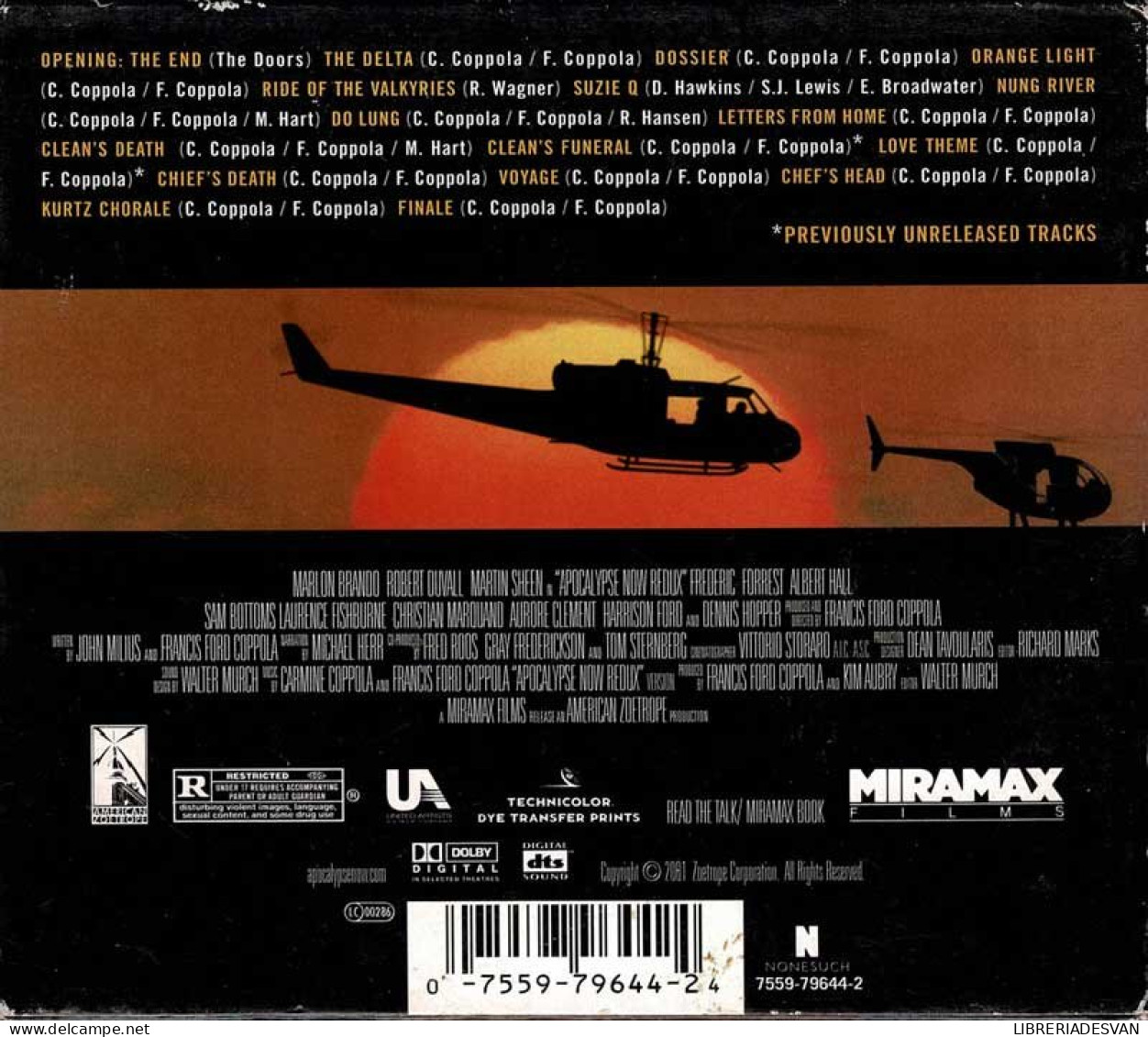 Carmine Coppola Y Francis Coppola - Apocalypse Now Redux (Original Motion Picture Soundtrack). CD - Filmmuziek