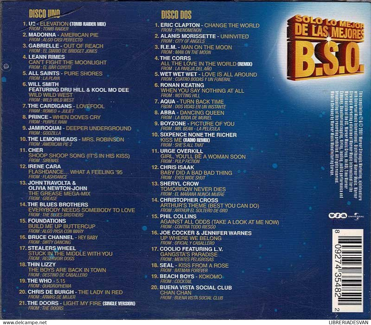 Solo Lo Mejor De Las Mejores B.S.O. 2 X CD - Soundtracks, Film Music