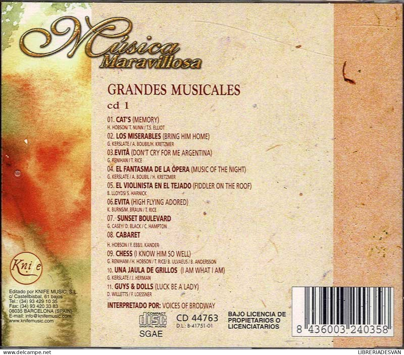 Música Maravillosa - Grandes Musicales. CD - Soundtracks, Film Music