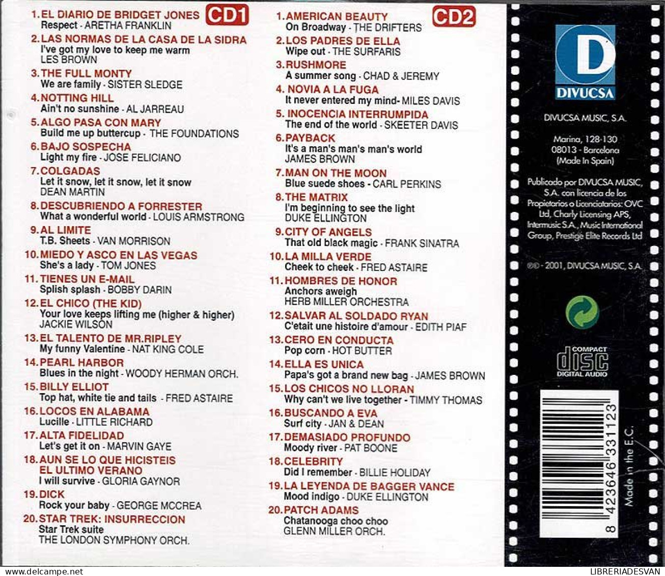 Los Mejores Temas Del Cine De Hoy. 2 X CD - Musica Di Film