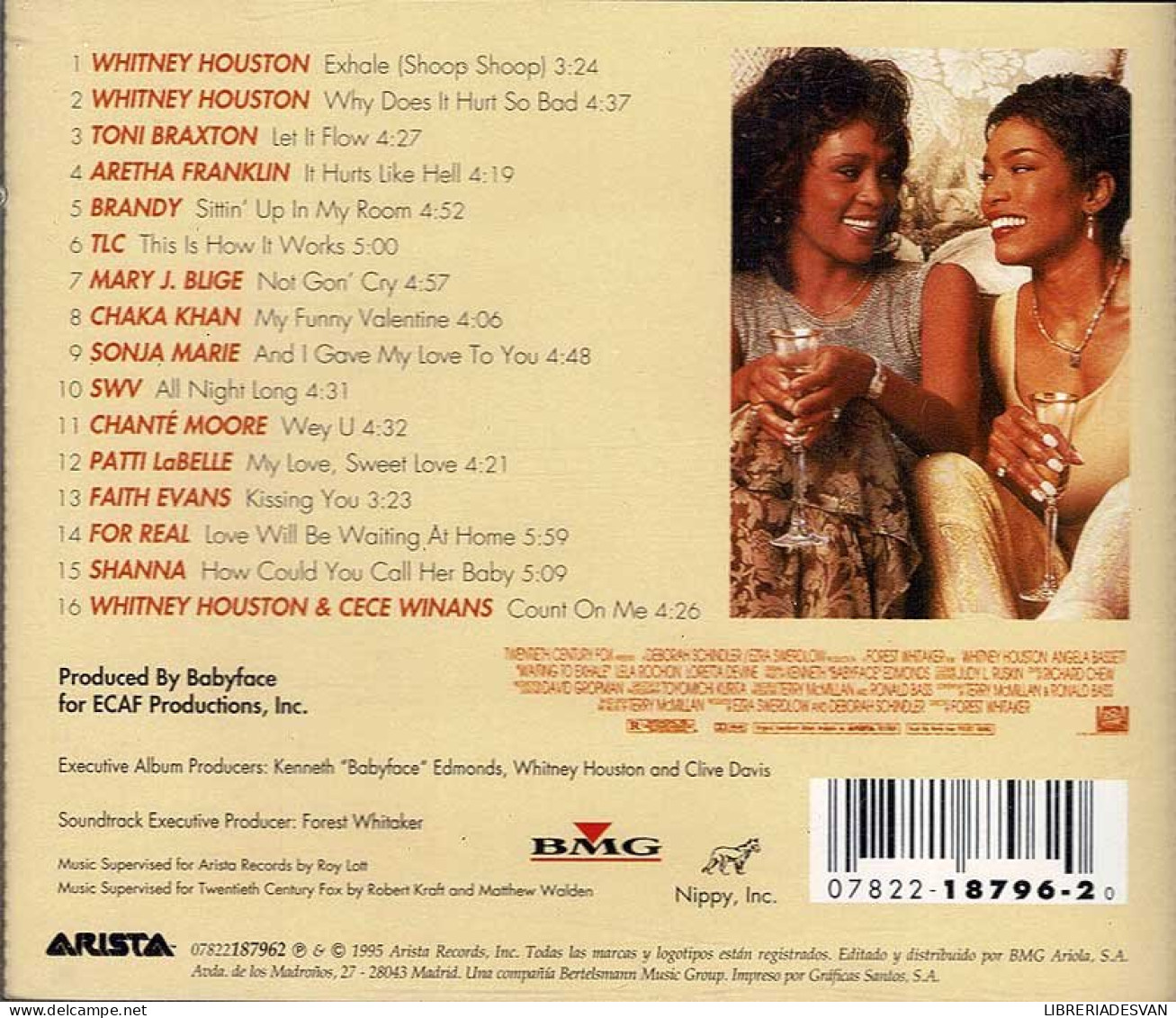 Waiting To Exhale (BSO). Whitney Houston. Mary J. Blige. Brandy. Tony Braxton. CD - Musique De Films