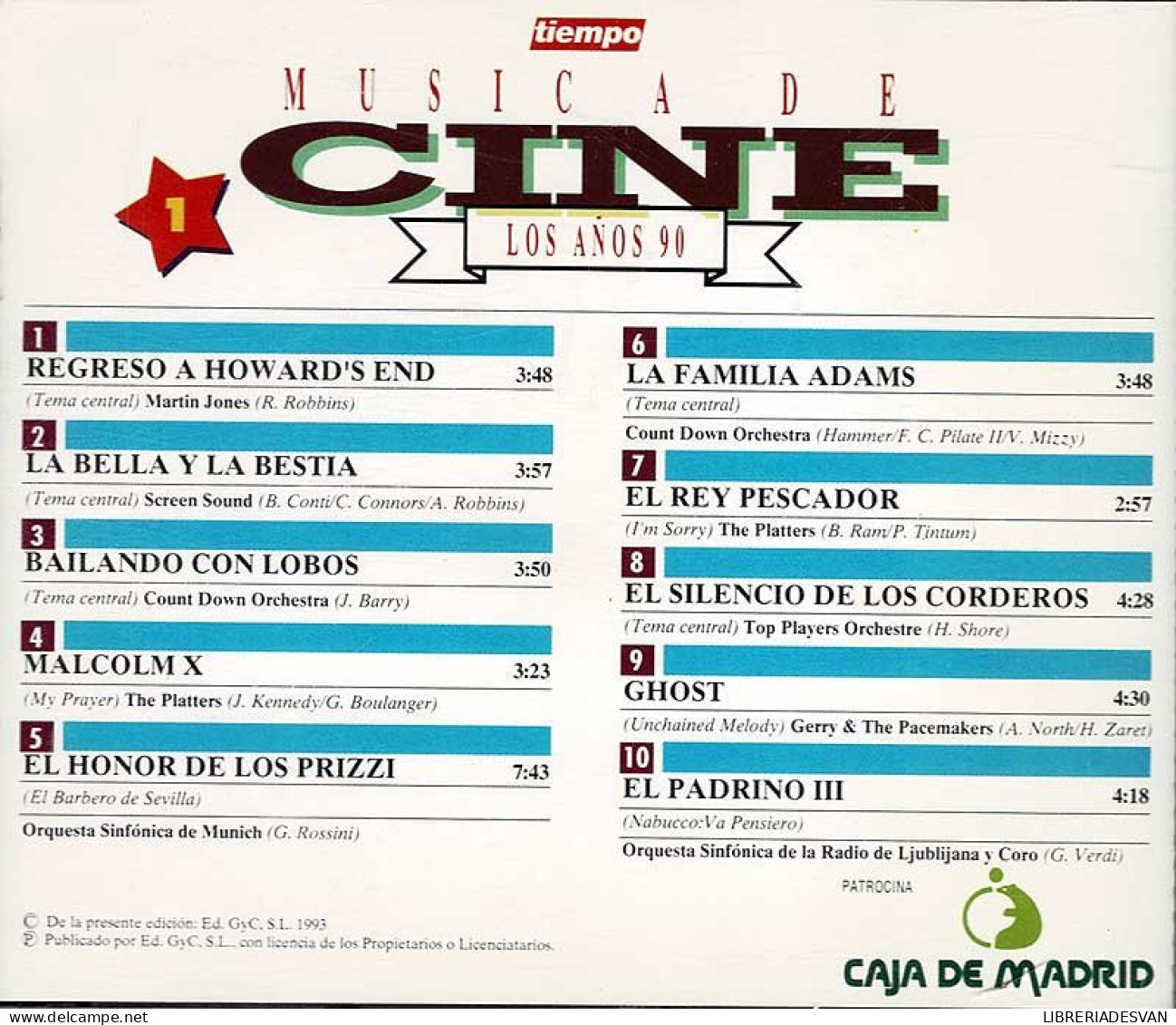 Música De Cine Vol. 1. Los Años 90. CD. CD - Filmmuziek