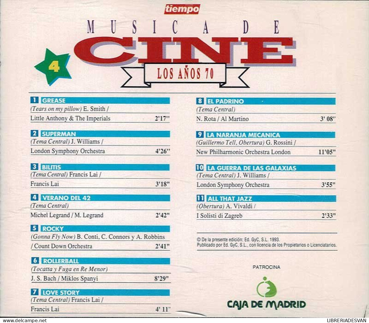 Música De Cine Vol. 4. Los Años 70. CD - Filmmusik