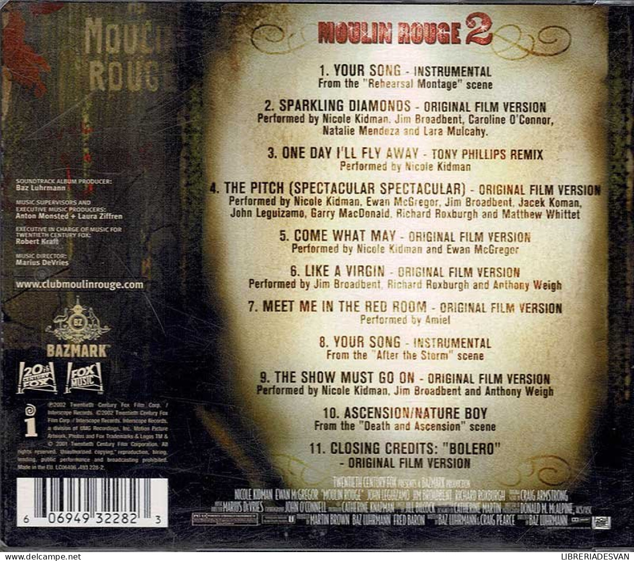 Moulin Rouge 2 (Music From Baz Luhrmann's Film). CD - Filmmuziek