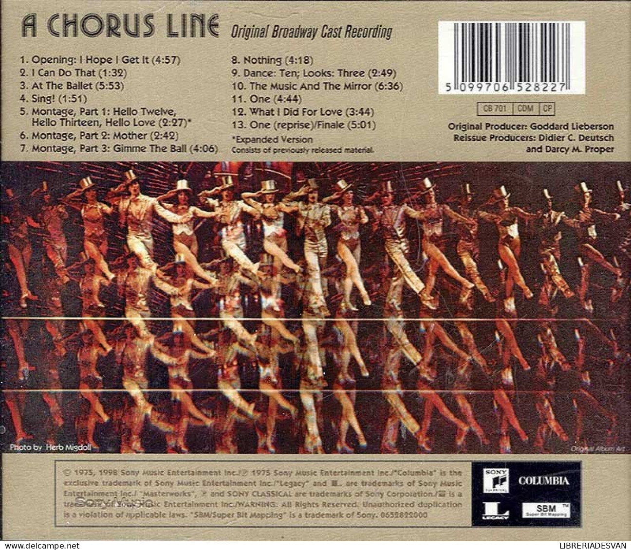 A Chorus Line - Original Broadway Cast Recording. CD - Filmmusik