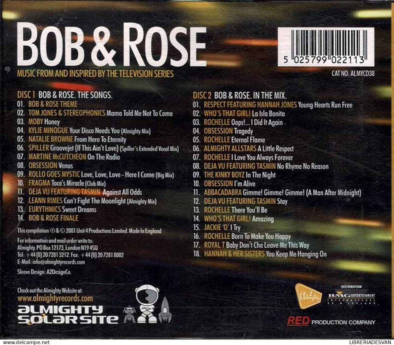 Bob & Rose. Music From And Inspired By The Television Series. 2 X CD - Música De Peliculas