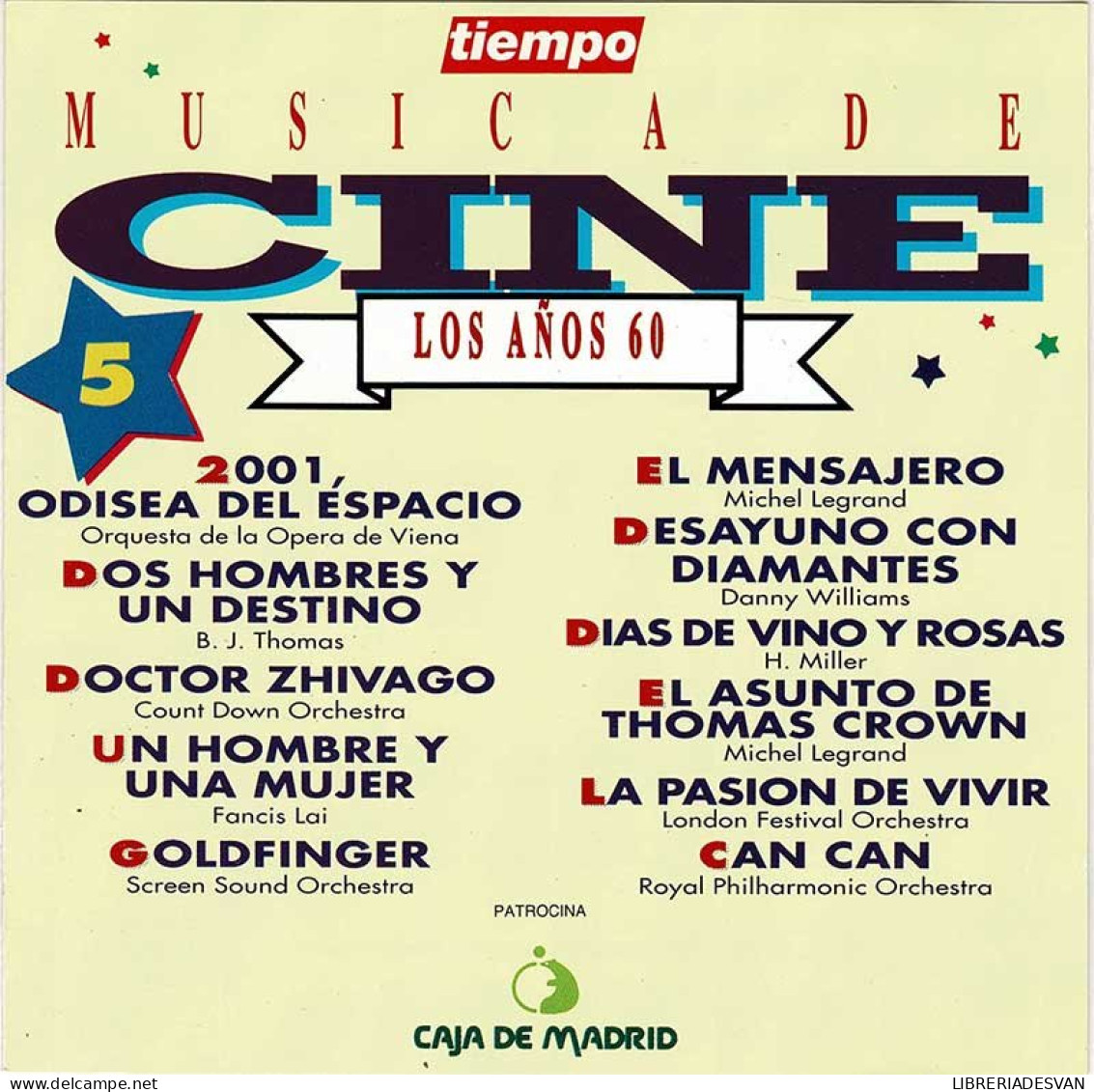 Música De Cine Vol. 5. Los Años 60. CD - Música De Peliculas