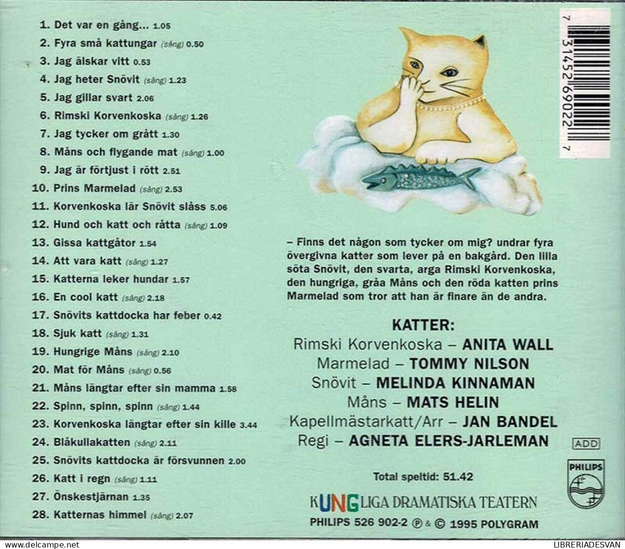 Missikalen Katter, Av Elers-Jarleman - Hellsing - Edander. CD - Filmmuziek
