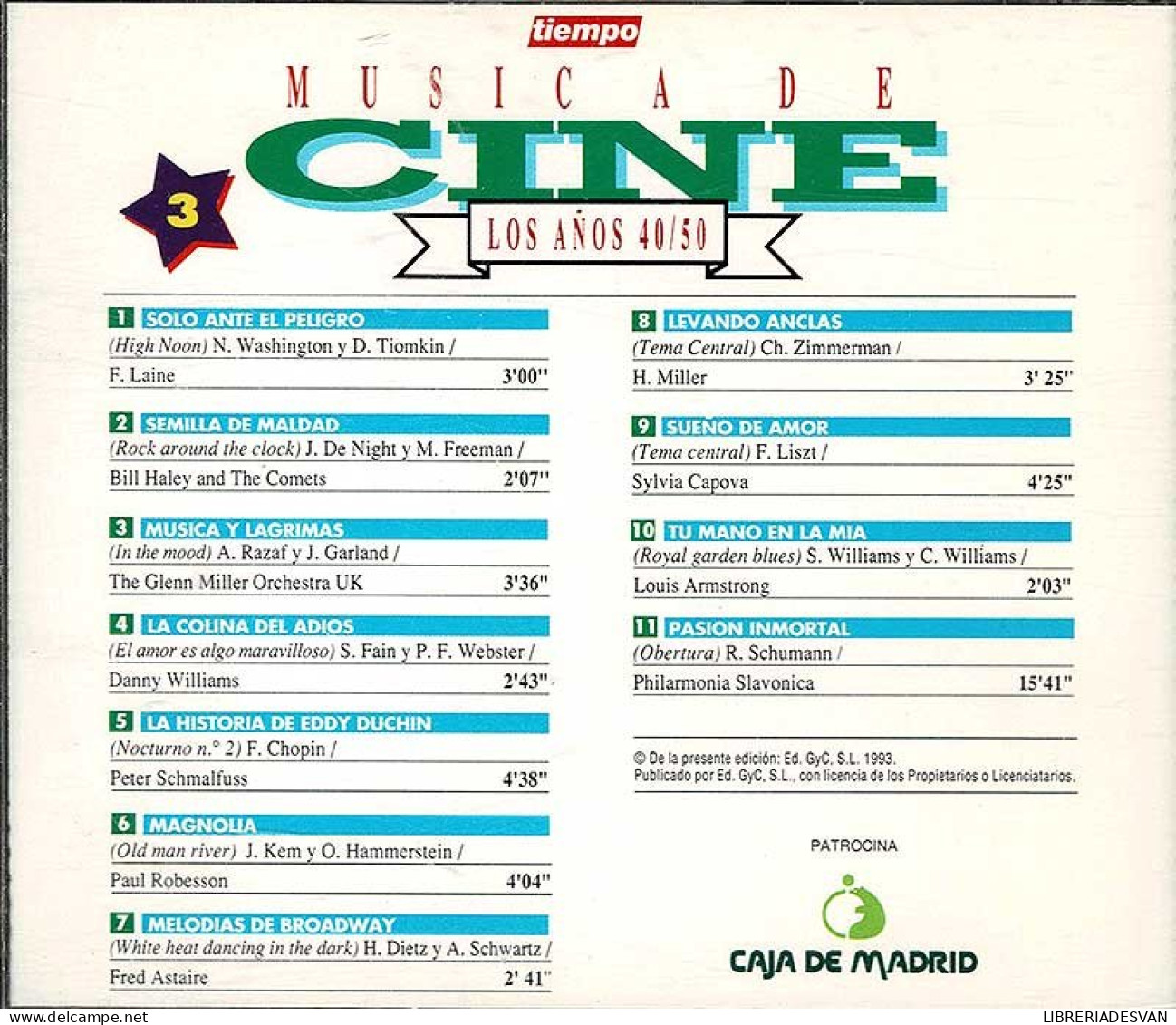 Música De Cine Vol. 3. Los Años 40/50. CD - Filmmuziek