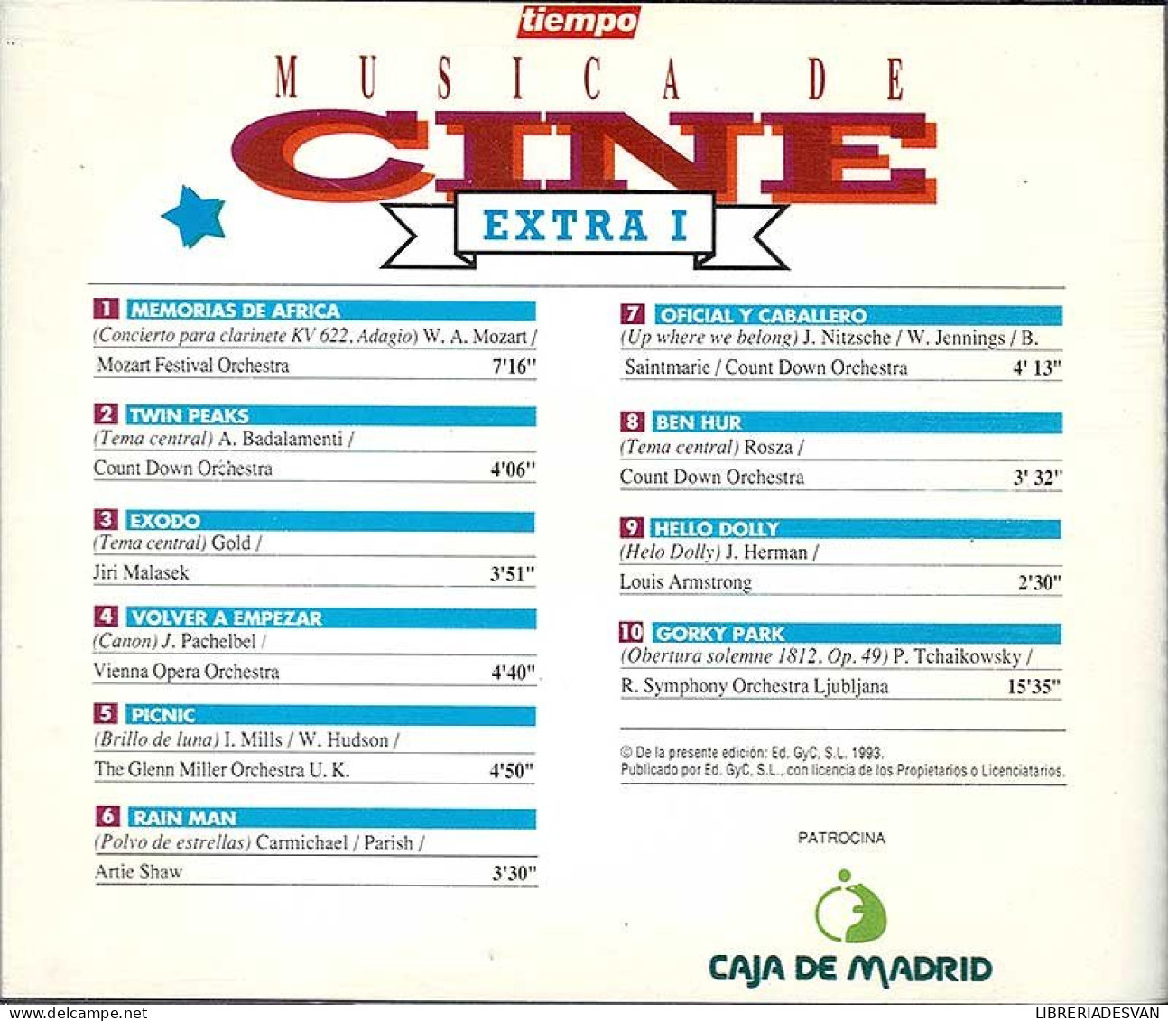 Música De Cine Extra I. CD - Musique De Films