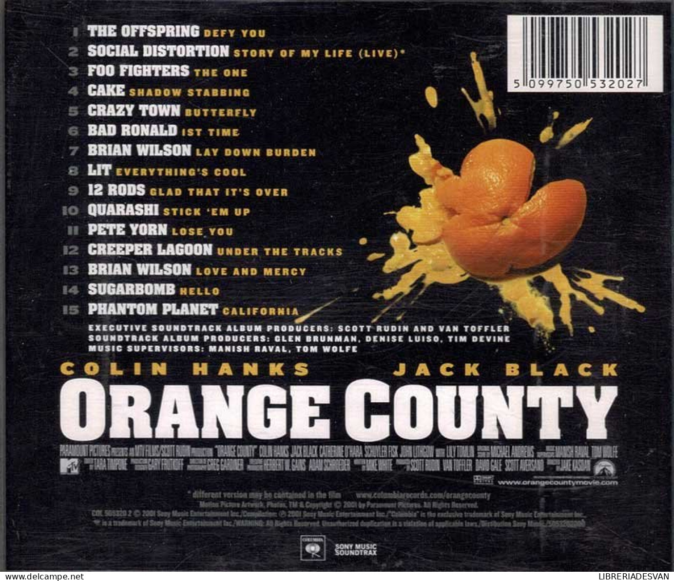 Orange County (The Soundtrack). CD - Filmmuziek