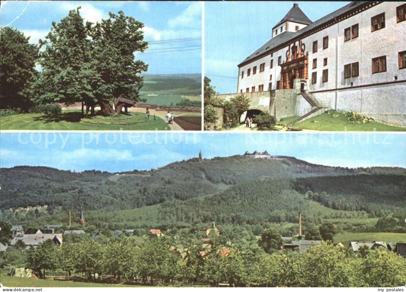 72382740 Augustusburg Schlosslinde Nordportal Schloss  Augustusburg - Augustusburg