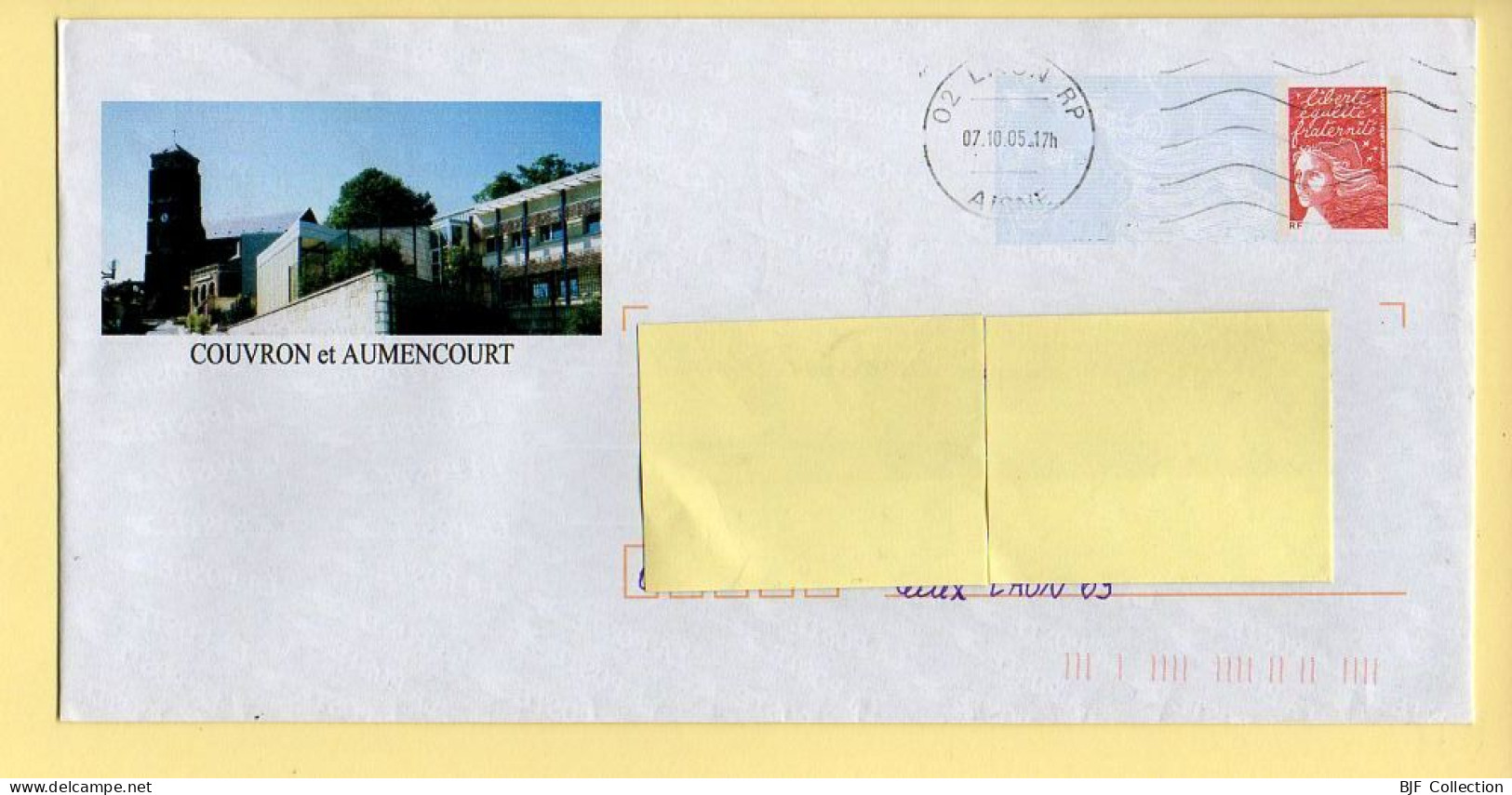 PAP Marianne De Luquet – COUVRON Et AUMENCOURT (02) (N° 809 – Lot B9K/0203855) – 7/10/2005 - Prêts-à-poster:Overprinting/Luquet