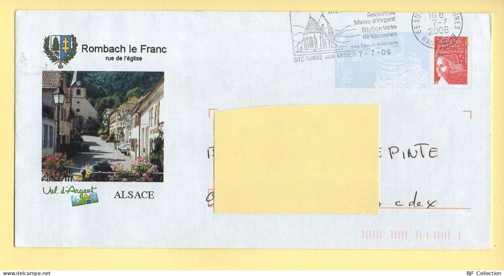 PAP Marianne De Luquet – ROMBACH LE FRANC – Rue De L'église (68) (N° 809 – Lot B2K/0305160) – 7/07/2006 - Prêts-à-poster:Overprinting/Luquet