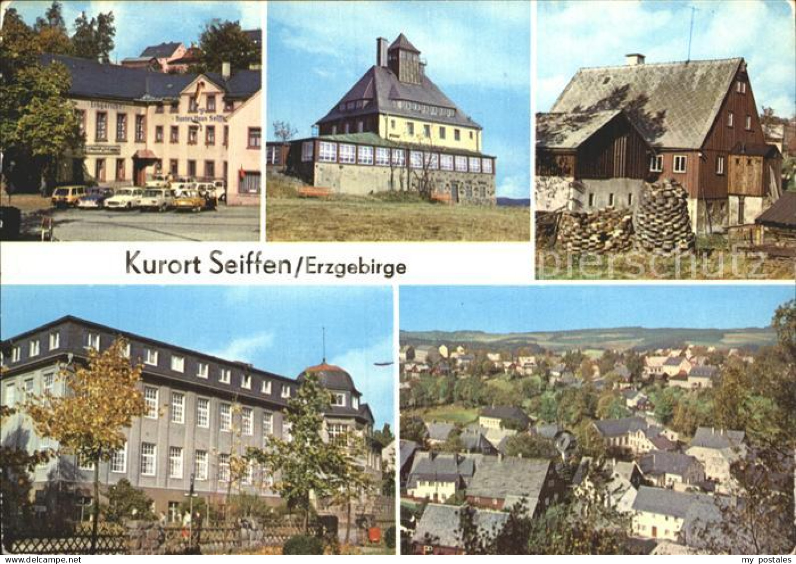 72382638 Seiffen Erzgebirge HOG Buntes Haus Schwartenbergbaude Spielzeugmuseum K - Seiffen