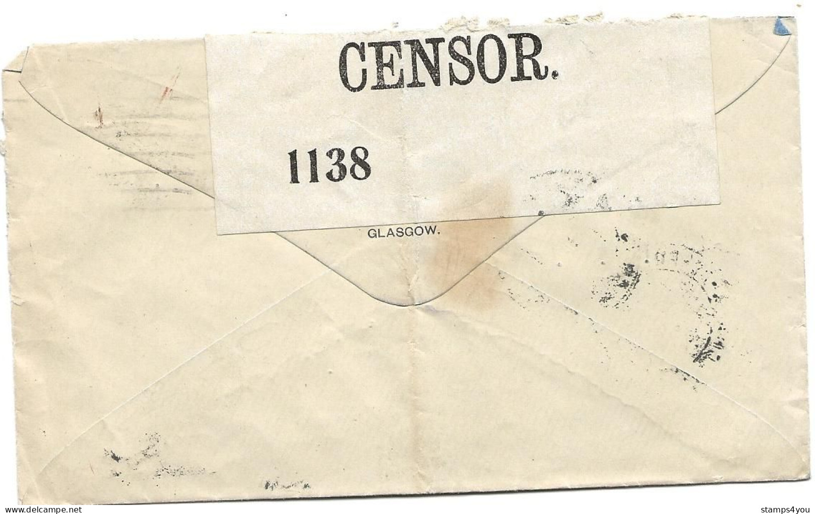 221 - 38 - Enveloppe Envoyée De GB En Suisse 1916 - Censure - Ti9mbre Taxe Suisse - Impuesto