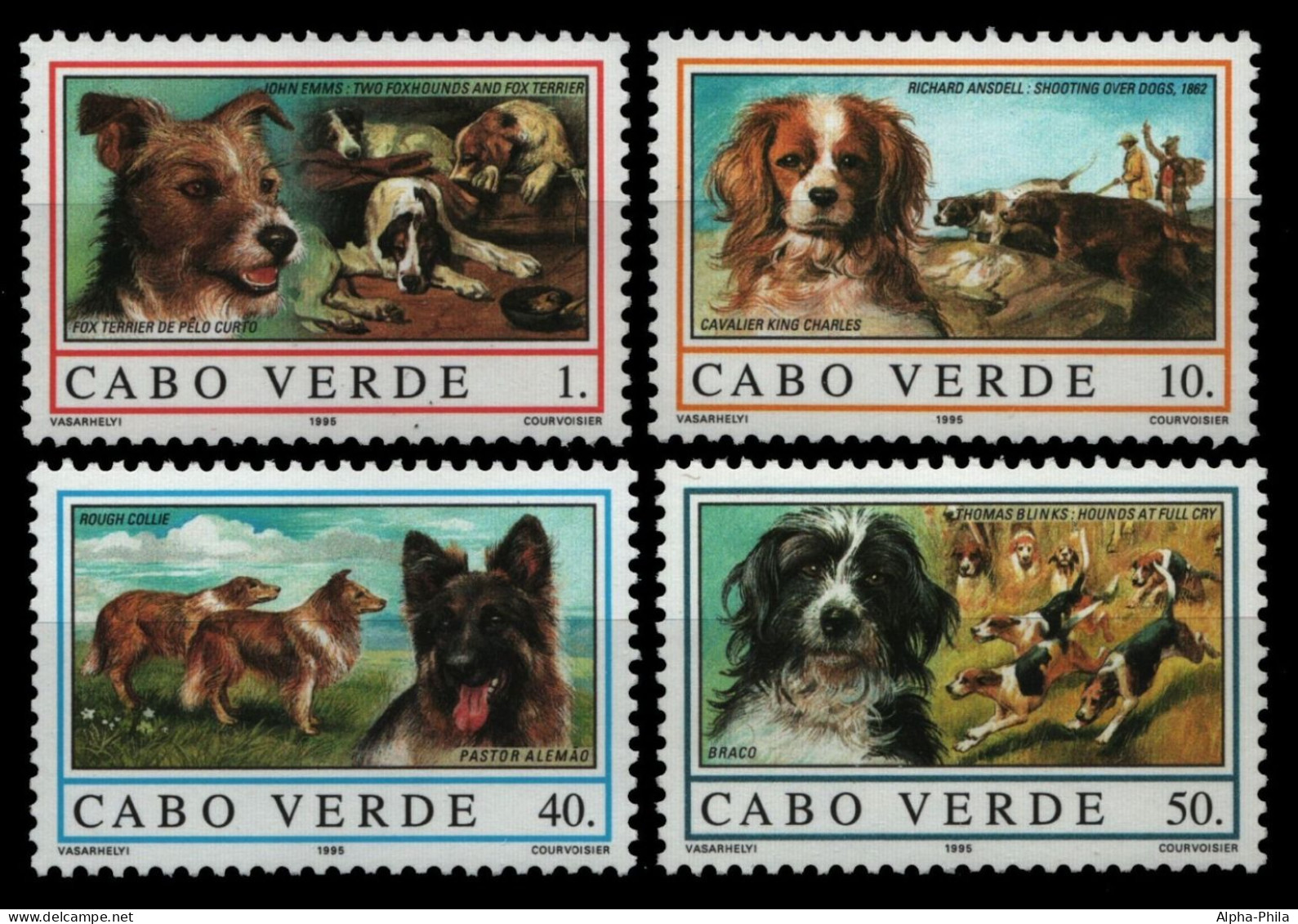 Kap Verde 1995 - Mi-Nr. 694-697 ** - MNH - Hunde / Dogs - Kap Verde