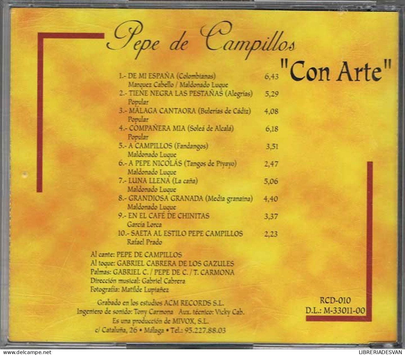 Pepe De Campillos - Con Arte - CD ACM 2000 - Altri - Musica Spagnola