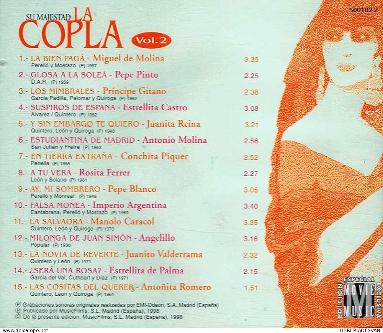 Su Majestad La Copla Vol. 2. CD - Autres - Musique Espagnole