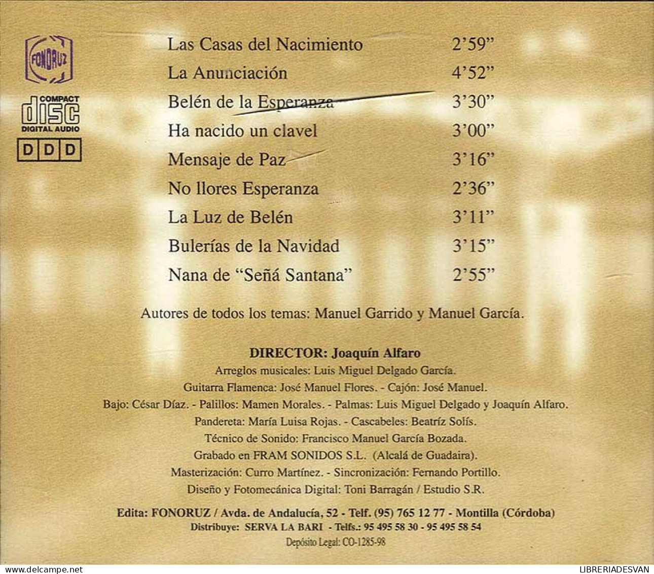 Serva La Bari - Belén De La Esperanza. CD - Sonstige - Spanische Musik