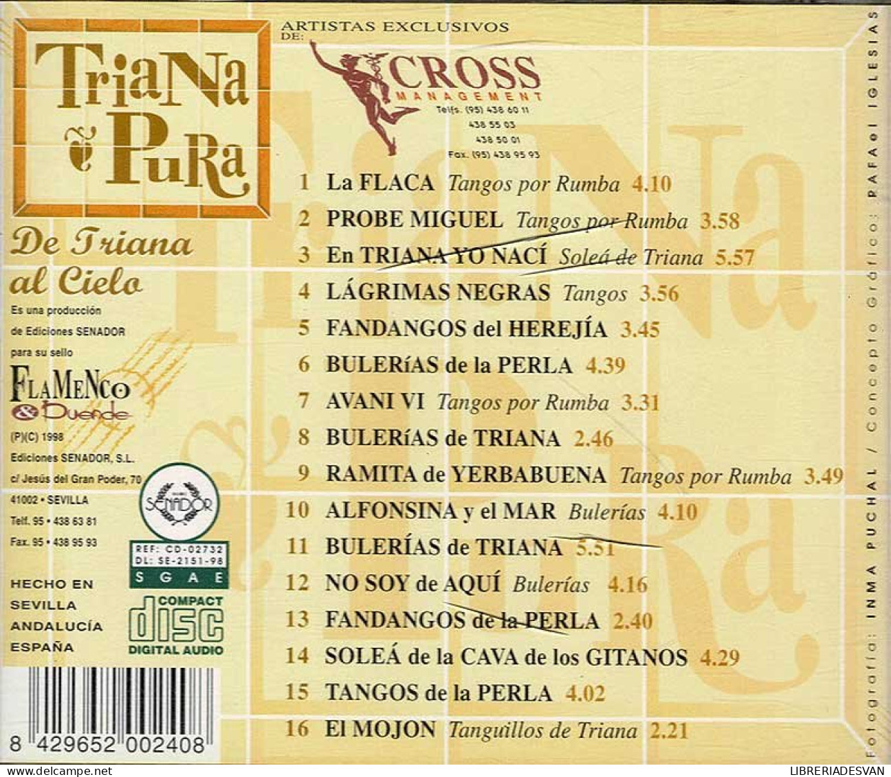 Triana Pura - De Triana Al Cielo. CD - Autres - Musique Espagnole