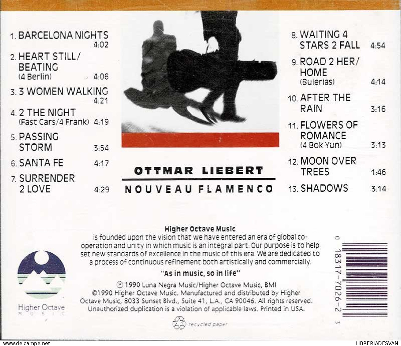 Ottmar Liebert - Nouveau Flamenco. CD - Otros - Canción Española