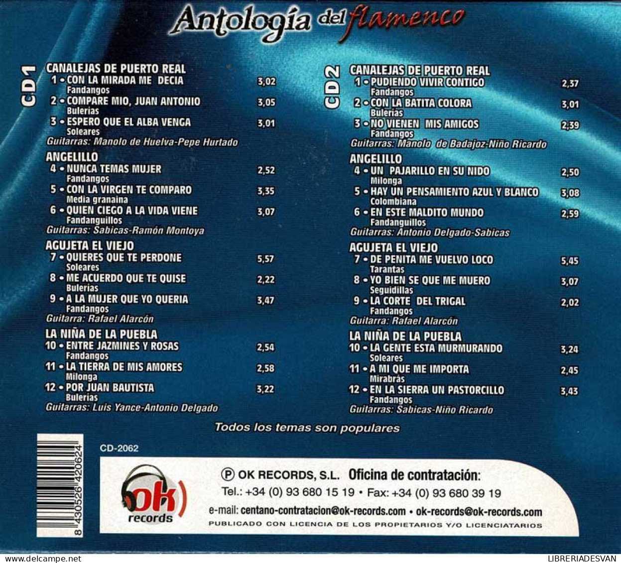 Antología Del Flamenco 2 X CD - Otros - Canción Española