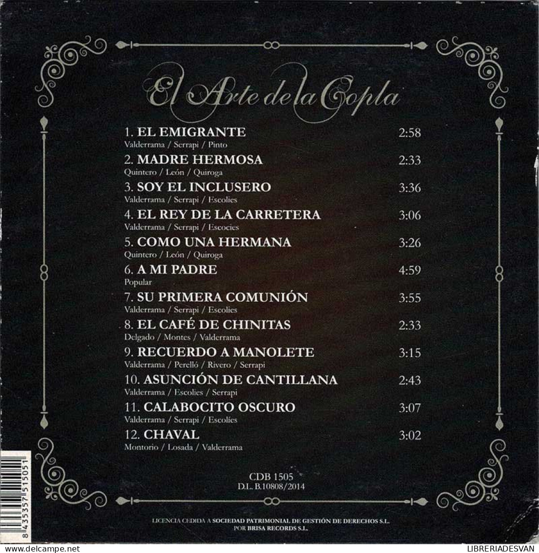 El Arte De La Copla. Juanito Valderrama. CD - Sonstige - Spanische Musik