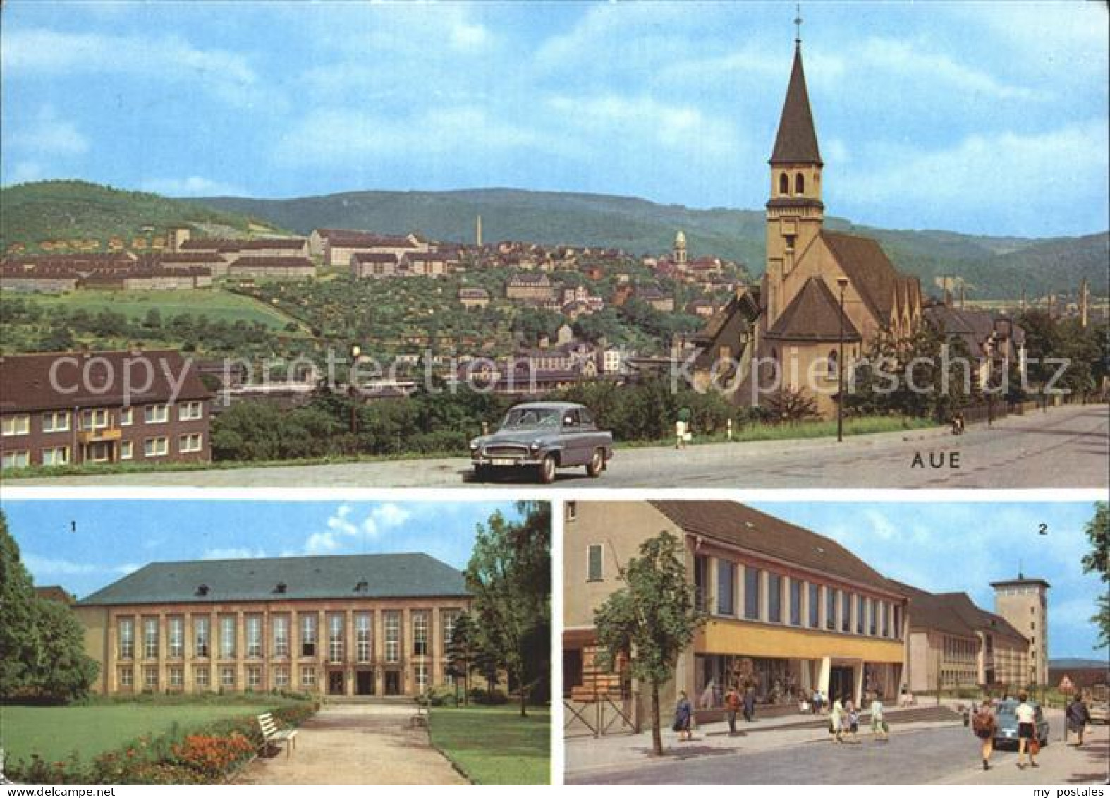 72382542 Aue Erzgebirge Kulturhaus Ernst Thaelmann Kaufhaus Oberschule  Aue - Aue