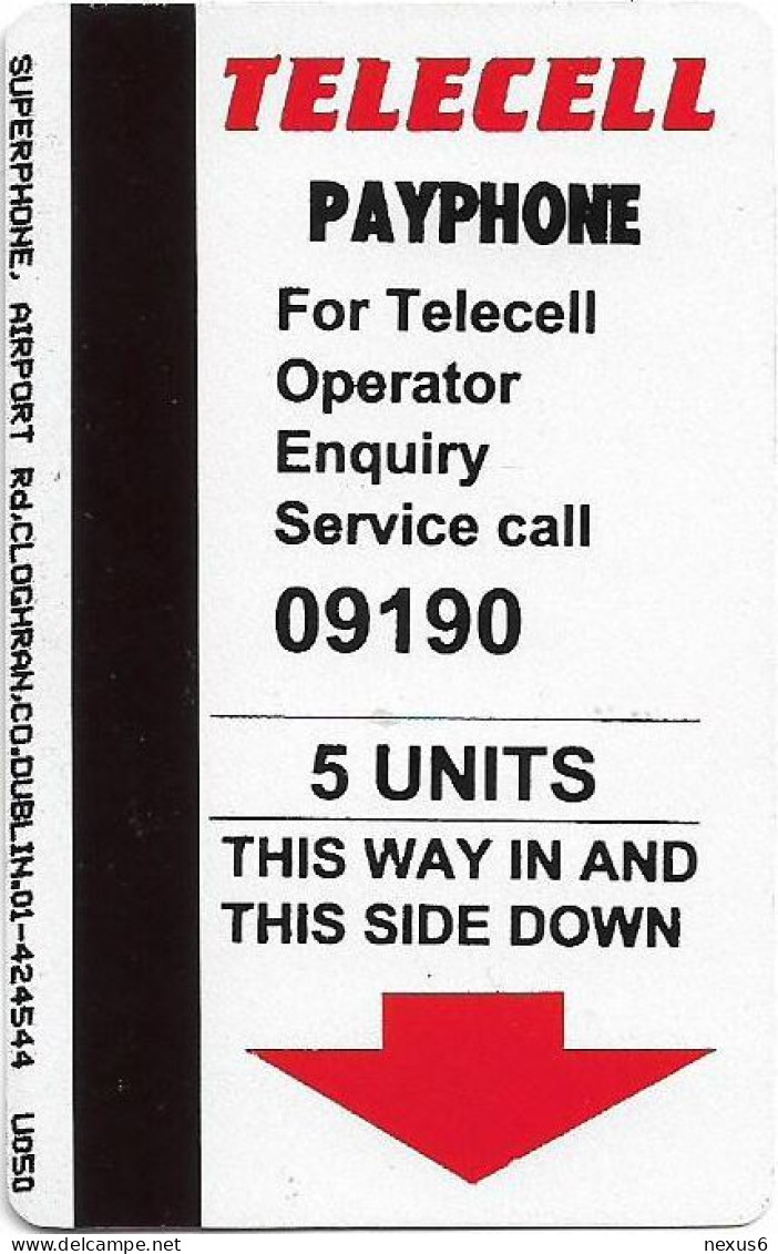 Ireland - SuperPhone (Magnetic) Telecell 1st Edit. - 5Units, Used - Irlanda