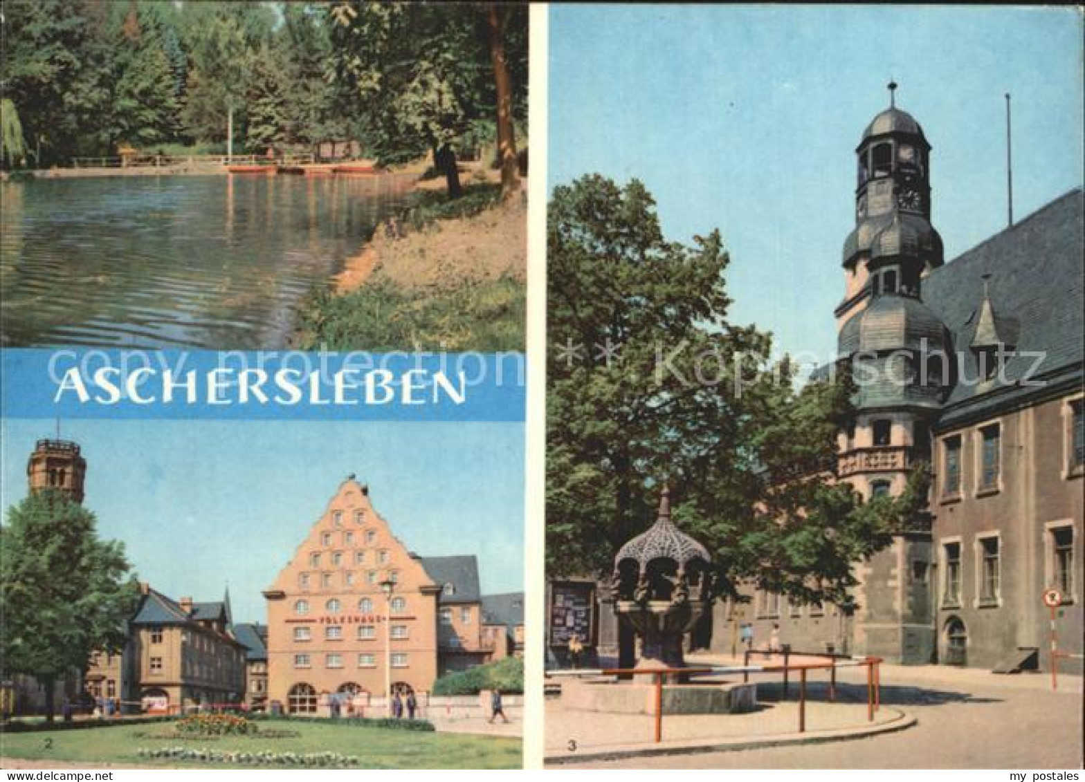 72382384 Aschersleben Gondelteich Volkshaus Post Rathaus  Aschersleben - Aschersleben