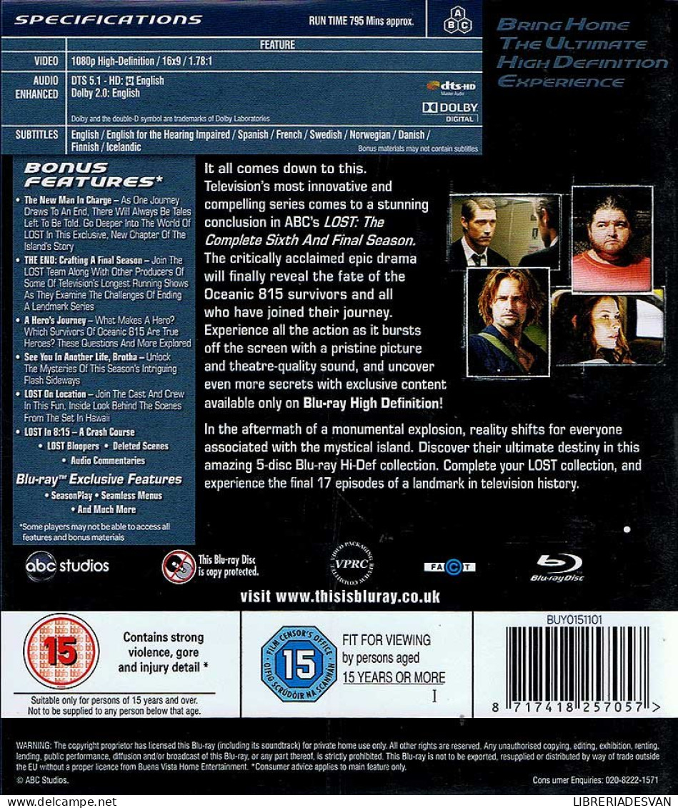 Lost - The Complete Season 6. Blu-Ray - Altri