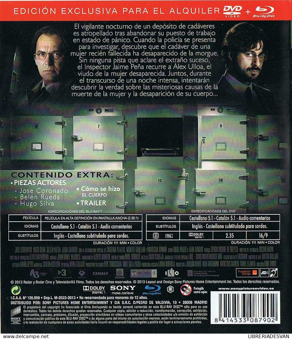 El Cuerpo. Edición Alquiler. Sólo Blu-Ray - Autres Formats