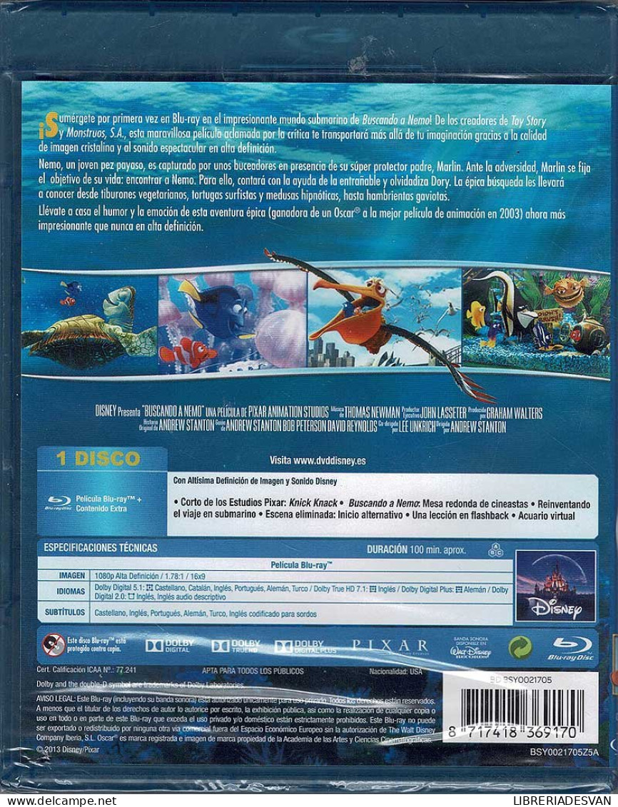 Buscando A Nemo. Blu-Ray - Andere Formaten