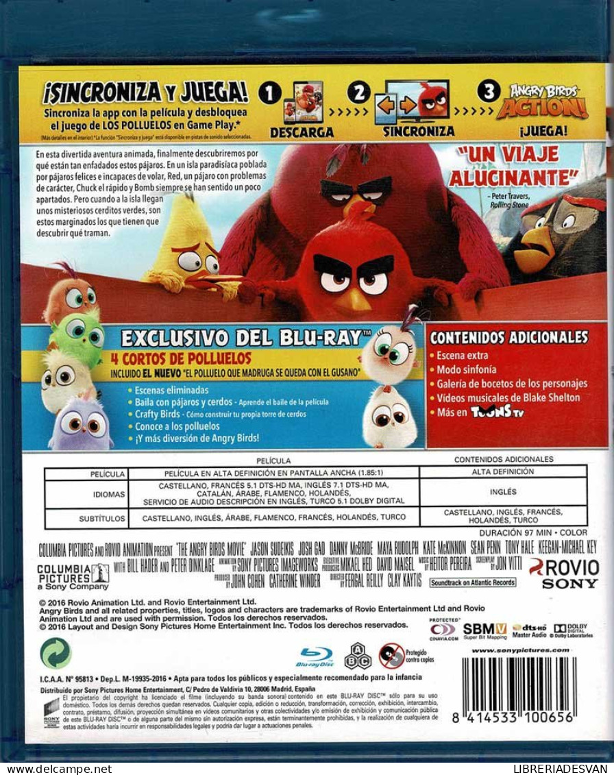 Angry Birds. La Película. Blu-Ray - Altri